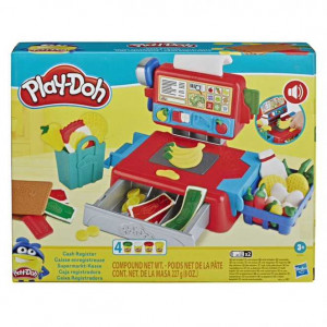 Hasbro Play-Doh - Il Registratore Di Cassa Playset Con Suoni Divertenti, Accessori E 4 Colori Di Pasta Da Modellare