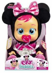 CRY BABIES Minnie | Bambola Interattiva Che Piange Lacrime Vere Con Ciuccio E Pigiama De Minnie Disney - Giochi E Bambola Per Bambini E Bambina Dai +2 Anni