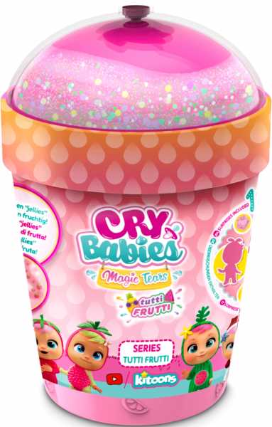 Cry Babies Magic Tears Casetta Smoothy Tutti Frutti - Mini Bambola A Sorpresa Da Collezione Profumata Con Lacrime Vere E 9 Accessori, Giochi Bambole Per Bambina Y Bambino
