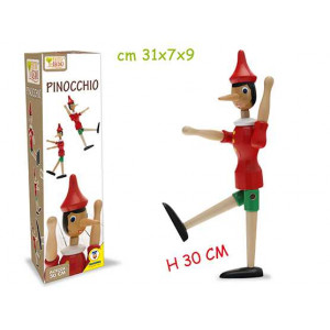 Teorema- Pinocchio In Legno Altezza 30 Cm, Multicolore, 40192
