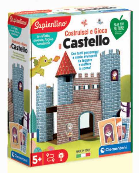 Clementoni - Costruisci E Gioca: Il Castello Gioco Educativo Sapientino, Multicolore, 4-7 Anni