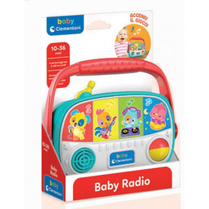 Clementoni Baby Radio Giocattolo Prima Infanzia, Gioco Musicale Elettronico, Centro Attività, Bambini 10 Mesi+, Multicolore, 17439