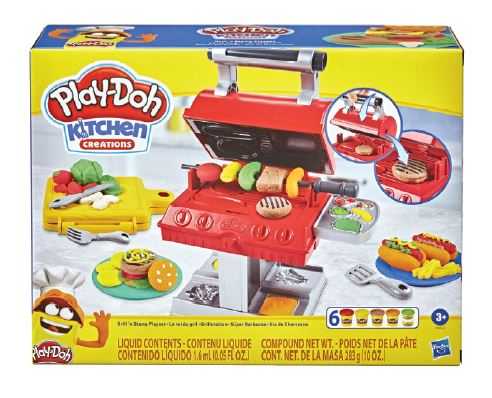Hasbro Play-Doh Kitchen Creations Barbecue, Per Bambini Dai 3 Anni In Su, Con 6 Colori Di Composto Modellabile Atossico E 7 Accessori