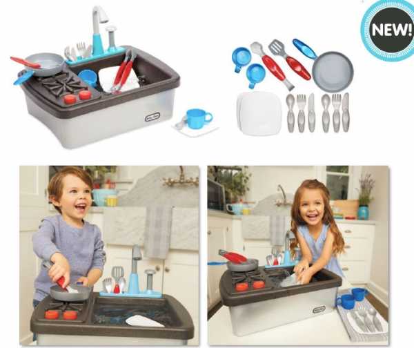 Little Tikes - First Sink E Stove Interattivo, Realistico E Con Suoni, Elettrodomestico Giocattolo Per Bambini
