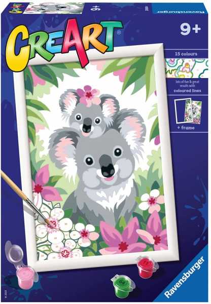 Ravensburger CreArt, Sweet Koala, Dipingere Con I Numeri Bambini, Età Raccomandata 9+, Giochi Creativi, 200504