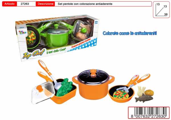 CUCINA TOP CHEF PENTOLE ANTIADERENTI - Toys Garden (27263)