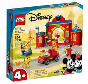 LEGO Disney Mickey And Friends Autopompa E Caserma Di Topolino E I Suoi Amici, Idee Regalo Di Natale Per Bambino Di 4+ Anni, 10776