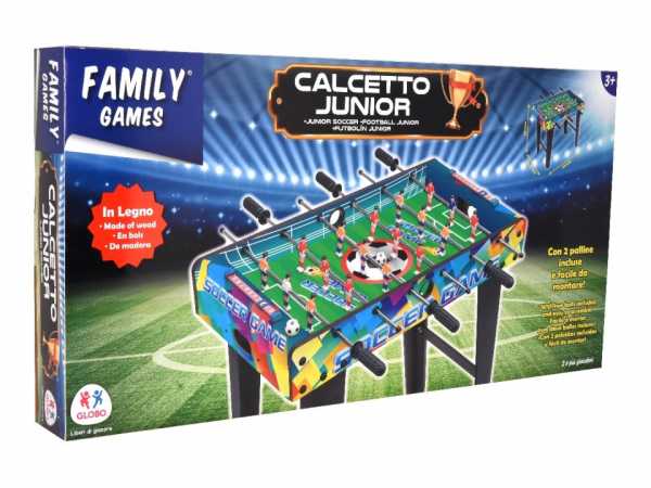 Globo - Family Games - Calcetto Junior Con 3 Aste E 2 Palline Incluse